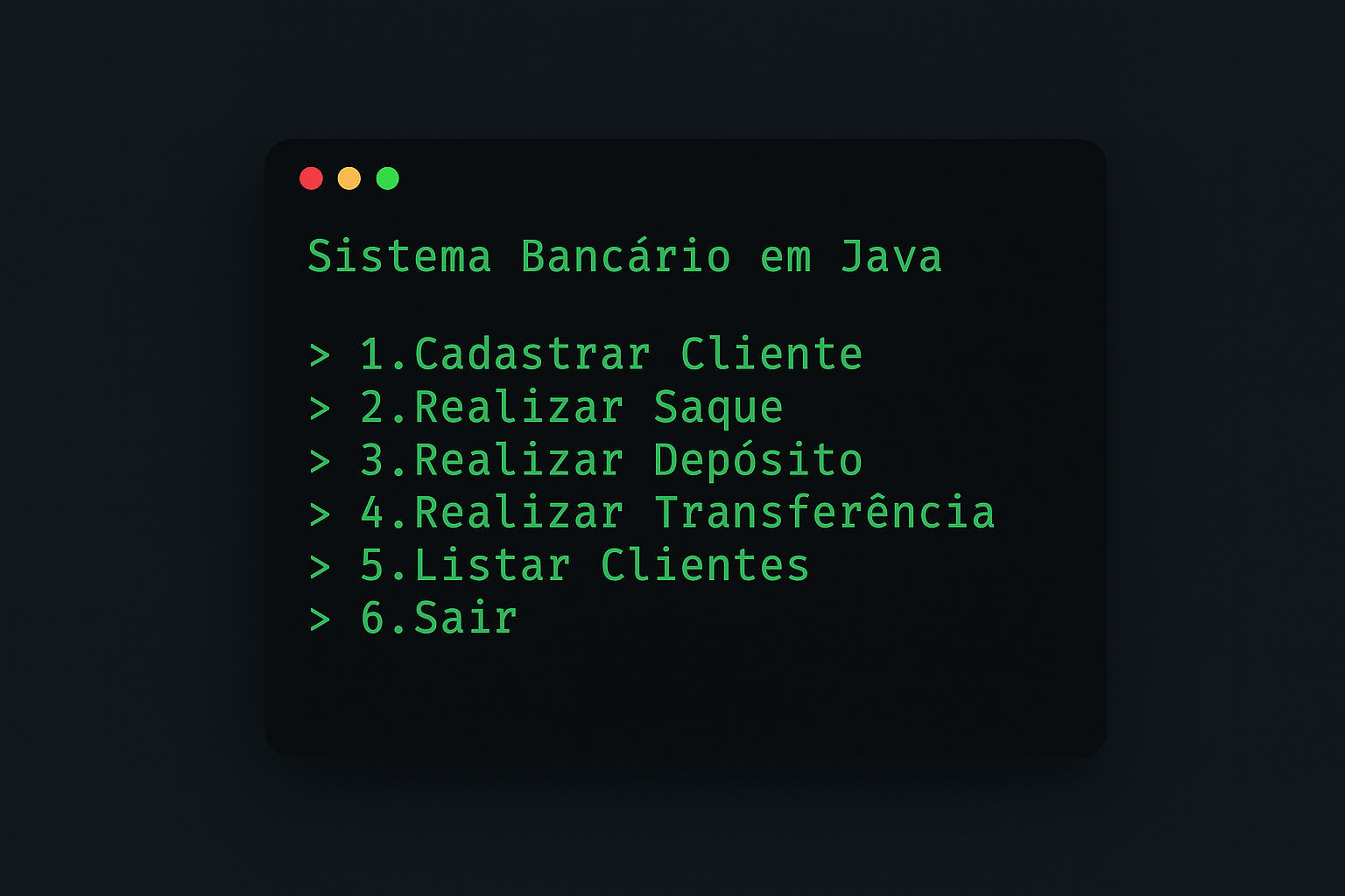 Sistema Bancário em Java